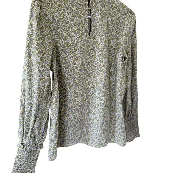 Tuckernuck Hyacinth House Sage Green Floral Blouse - Picture 3 of 9